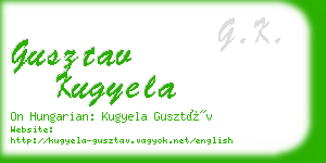 gusztav kugyela business card